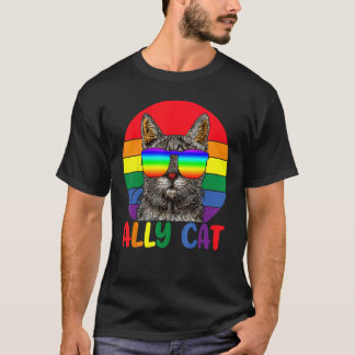 LGBT-bondgenoot Kat Vriendelijk Gay Regenboog Grap T-shirt