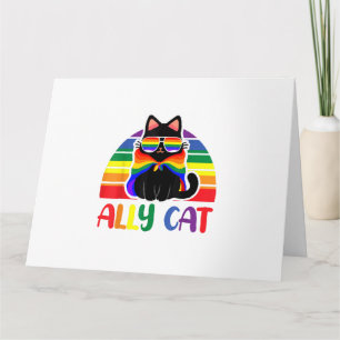 LGBT- bondgenoot kat wees aardig gay regenboog gra Kaart