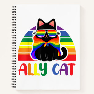 LGBT- bondgenoot kat wees aardig gay regenboog gra Notitieboek