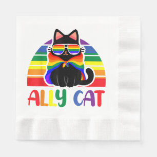 LGBT- bondgenoot kat wees aardig gay regenboog gra Servet