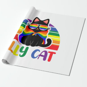LGBT-bondgenoot kat wees aardig gay regenboog grap Cadeaupapier