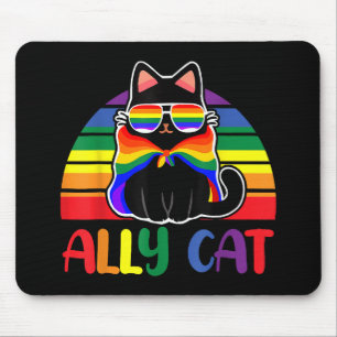 LGBT-bondgenoot kat wees aardig gay regenboog grap Muismat