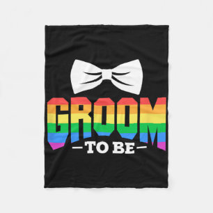 Lgbt Bruidegom Om Gay Lesbische Jongens Avond Rege Fleece Deken