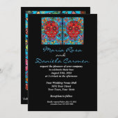 LGBT bruiloft uitnodiging Sugar Skull & Butterflie (Voorkant / Achterkant)