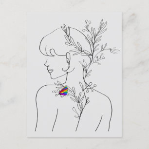 LGBT Butterfly Girl, meisje, beste LGTB Post Briefkaart