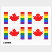 LGBT Canada Rechthoekige Sticker (Vel)