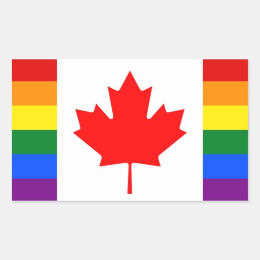 LGBT Canada Rechthoekige Sticker (Voorkant)