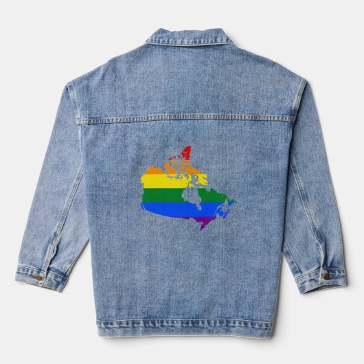 LGBT Canadian pride map  Denim Jacket (Achterkant)