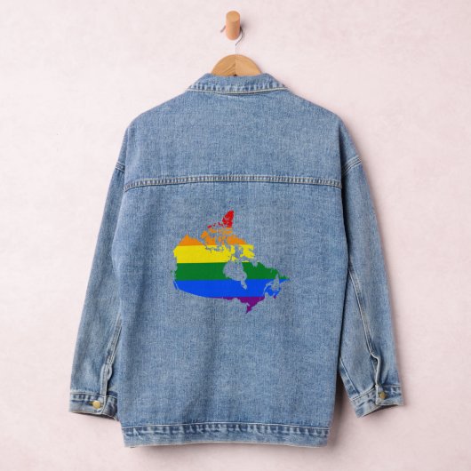 LGBT Canadian pride map  Denim Jacket (Hangar)