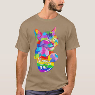 Lgbt Cat Love T-shirt