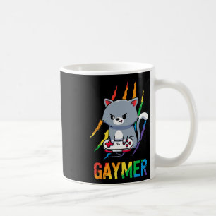 LGBT Cat Pride Shirt Rainbow Video Game Lovers GIF Koffiemok