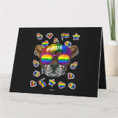 LGBT Cheetah Gay Pride Month Animal Rainbow Lesbia Kaart (Achterkant)