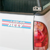 LGBT Cis Ally Transgender Pride Flag Bumpersticker (Op Truck)