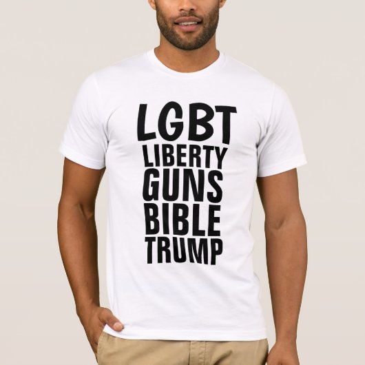 LGBT Conservative PISTOLEN Trump T-Shirts (Voorkant)