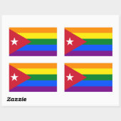 LGBT Cuba Rechthoekige Sticker (Vel)