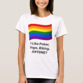 LGBT Custom Tekst Regenboog Vlag Gay Pride Vlag Gr T-shirt (Voorkant)