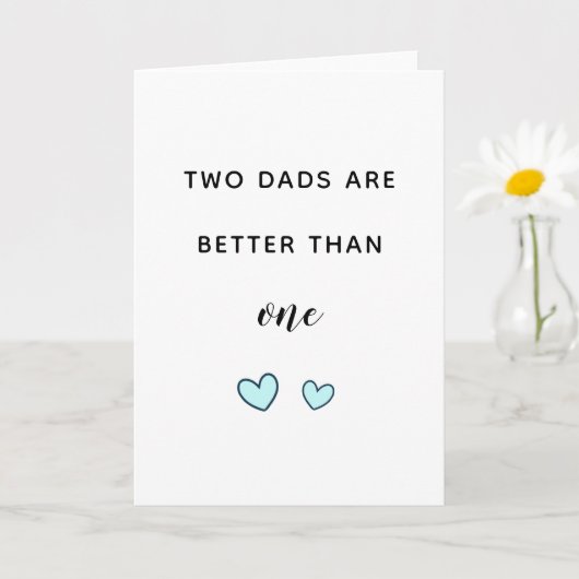 LGBT-dads Homofietjes Dag Twee leuke moderne  Kaart (Kleine Plant)