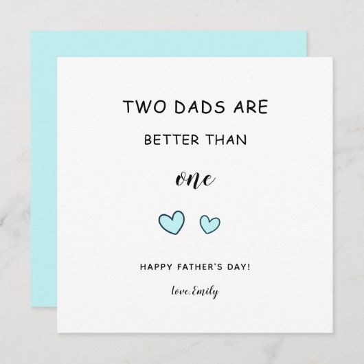 LGBT-dads Homofietjes Dag Twee leuke moderne Kaart (Voorkant / Achterkant)