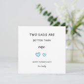 LGBT-dads Homofietjes Dag Twee leuke moderne Kaart (Staand voorkant)