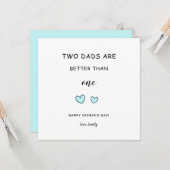 LGBT-dads Homofietjes Dag Twee leuke moderne Kaart (Voorkant / Achterkant in situ)