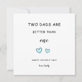 LGBT-dads Homofietjes Dag Twee leuke moderne Kaart (Voorkant)
