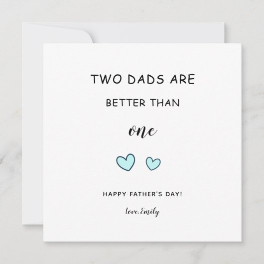 LGBT-dads Homofietjes Dag Twee leuke moderne Kaart (Voorkant)