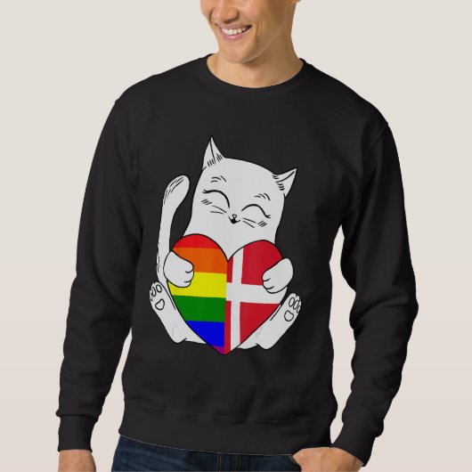 LGBT Denmark Cat Ally Animal Pride Supporter Trui (Voorkant)