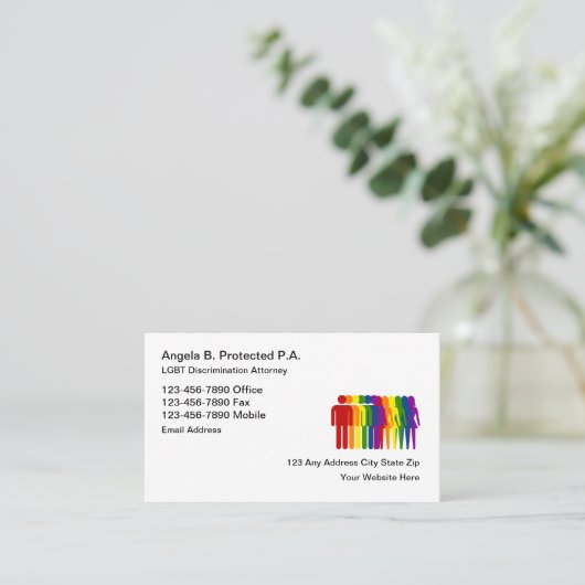 LGBT Discriminatieaanklager Visitekaartje (Staand voorkant)