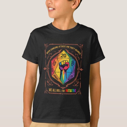 Lgbt Dnd Shirt When Someone Attacks One Party Memb (Voorkant)