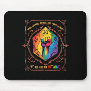 Lgbt Dnd T-shirt Als Iemand Een Partijlid Aanvalt Muismat