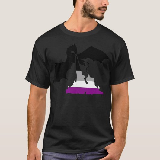LGBT Dragon Asexual Rainbow Pride Maand Ondersteun T-shirt (Voorkant)