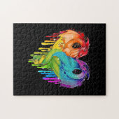 LGBT Dragon Heart Rainbow Heart Dragon LGBT Pride Legpuzzel (Horizontaal)