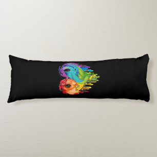 LGBT Dragon Heart Rainbow Heart Dragon LGBT Pride Lichaamskussen