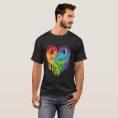 Lgbt Dragon Heart Rainbow Heart Dragon Lgbt Pride T-shirt (Voorkant volledig)