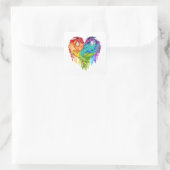 Lgbt Dragon Heart Rainbow Heart Dragon Lgbt Pride Vierkante Sticker (Tas)