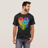 LGBT Dragon Heart Rainbow Heart Dragon LGBT — stan T-shirt (Voorkant volledig)