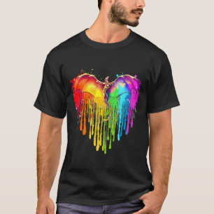 LGBT Dragon Rainbow Heart LGBT Pride Rainbow Drago T-shirt