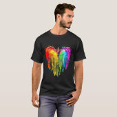LGBT Dragon Rainbow Heart LGBT Pride Rainbow Drago T-shirt (Voorkant volledig)