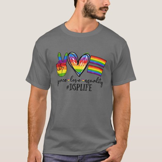 LGBT DSP Peace Love Equality DSP Direct Support PH T-shirt (Voorkant)