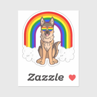LGBT Duitse Herder Hond Gay Pride Rainbow LGBTQ Sticker