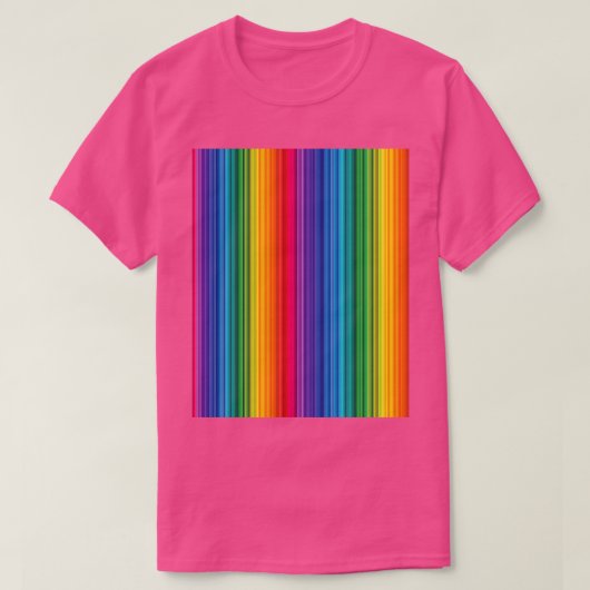 LGBT dunne subtiele moderne regenboogvlag vertical T-shirt (Design voorkant)