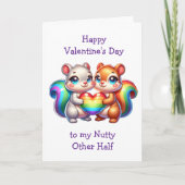 LGBT + Eekhoorn Valentijnsdag Gepersonaliseerde fo Kaart (Voorkant)