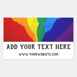 LGBT Eigendom van bedrijf of activist Pride Regenb Rechthoekige Sticker