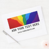 LGBT Eigendom van bedrijf of activist Pride Regenb Rechthoekige Sticker (Envelop)