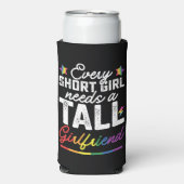 LGBT Elk klein meisje heeft een groot Vriendin nod Seltzer Blikjeskoeler (Seltzer Voorkant)