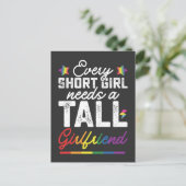 LGBT Elk klein meisje heeft een groot Vriendin nod Uitnodiging Briefkaart (Staand voorkant)