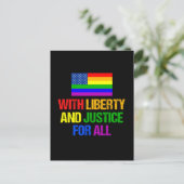 LGBT Equal Rights Rainbow American Flag Briefkaart (Staand voorkant)