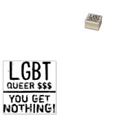 LGBT Fake Money Stamp Rubberstempel (Gestempeld)