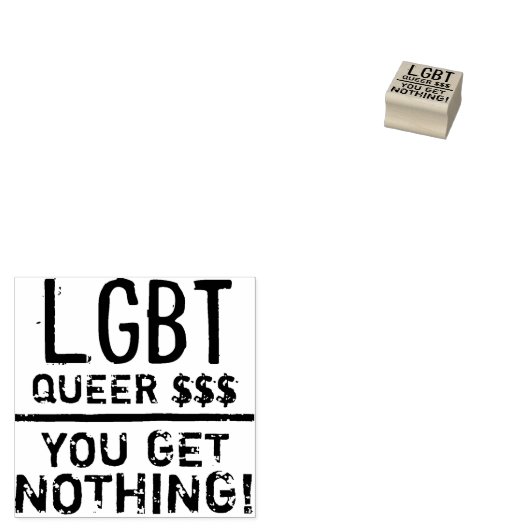 LGBT Fake Money Stamp Rubberstempel (Gestempeld)