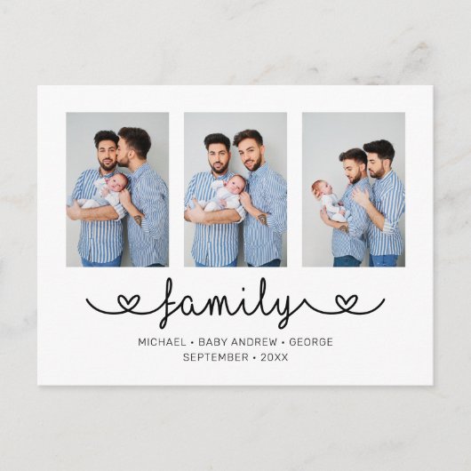 LGBT Familie Foto Sjabloon Gepersonaliseerde Tekst (Voorkant)